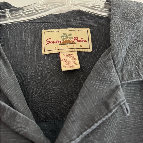 Seven Palms Men’s Black Hawaiian Shirt – Size XL - Picture 3 of 6